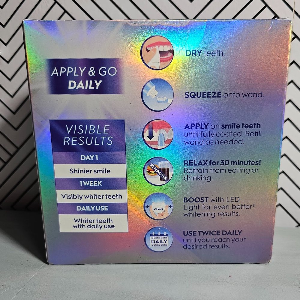 🏷️NIB Crest 3D White Daily Whitening Serum Treatment with LED Accelerator Light - Picture 8 of 10